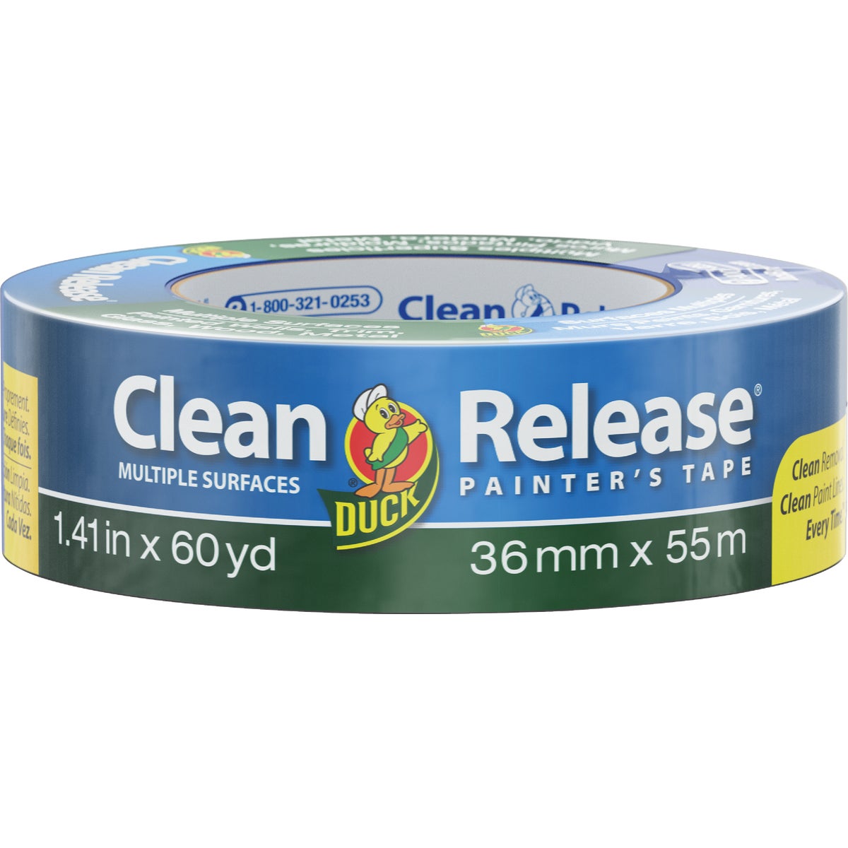 Duck Clean Release 1.41 In. x 60 Yd. Blue Painters Tape