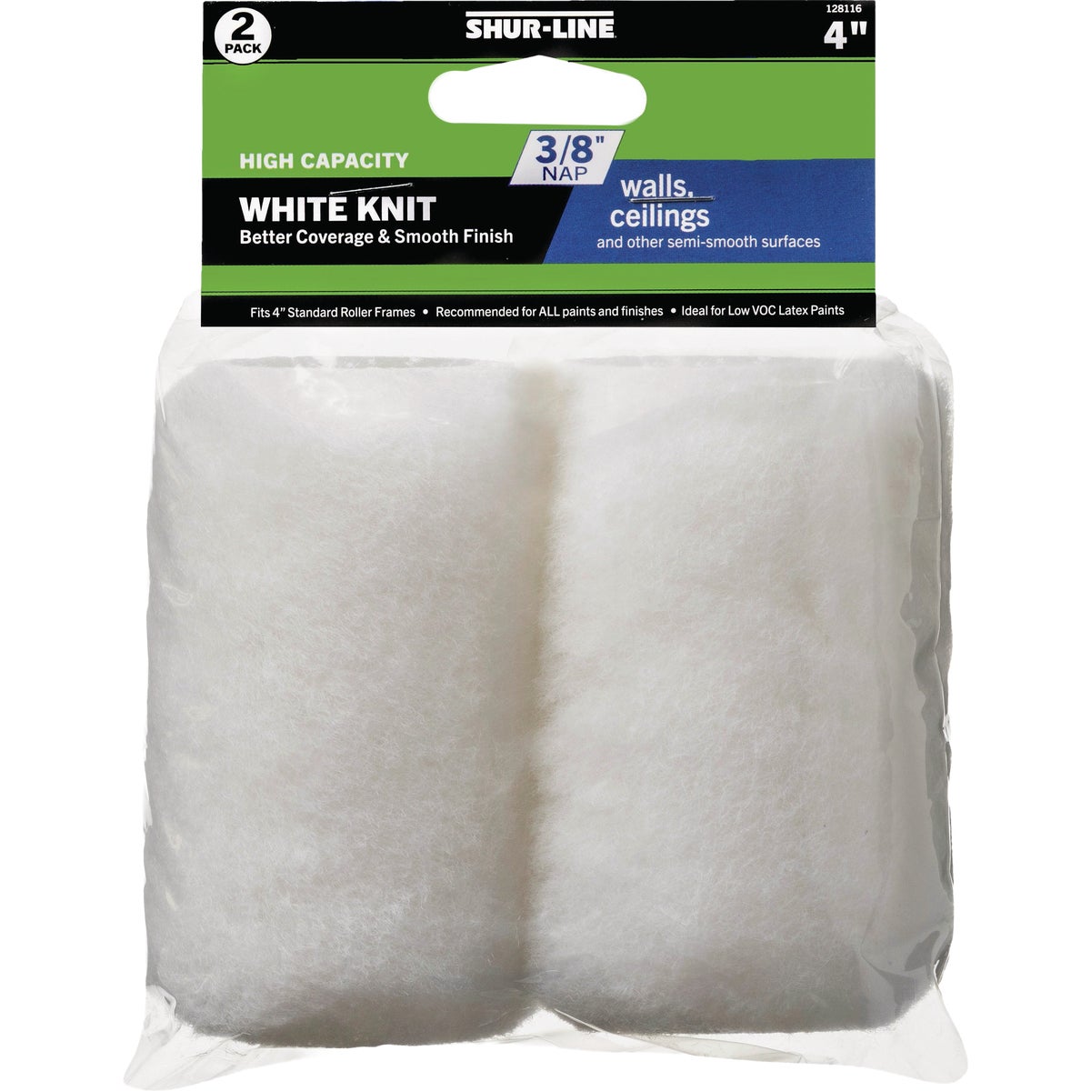 Shur-Line 4 In. x 3/8 In. Knit Fabric Roller Cover (2-Pack)