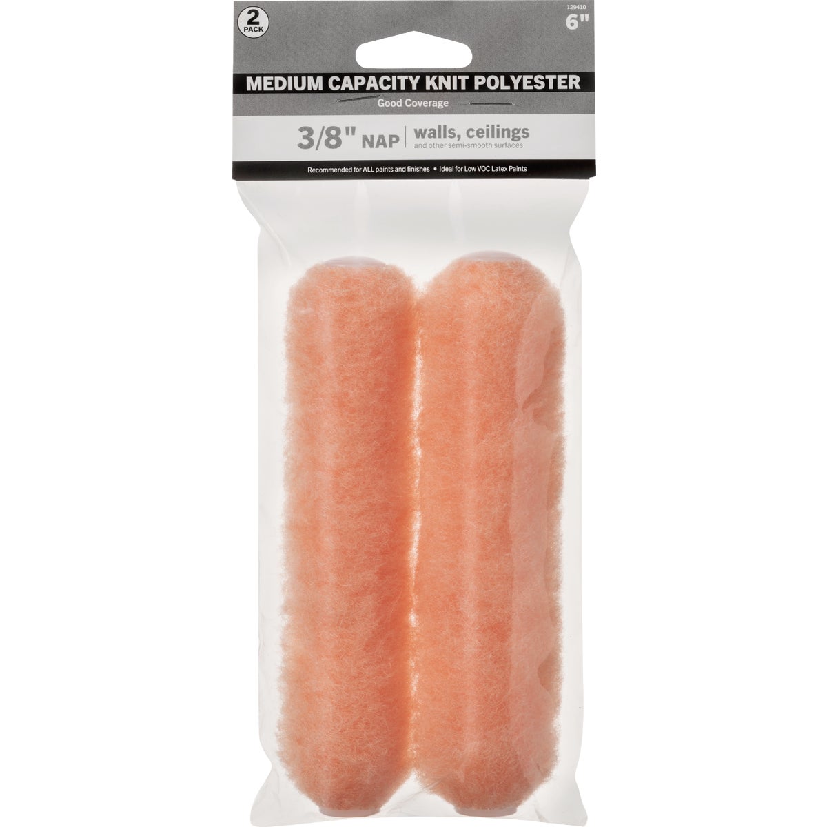 Shur-Line Good 6 In. x 3/8 In. Pink Knit Mini Roller Cover (2-Pack)