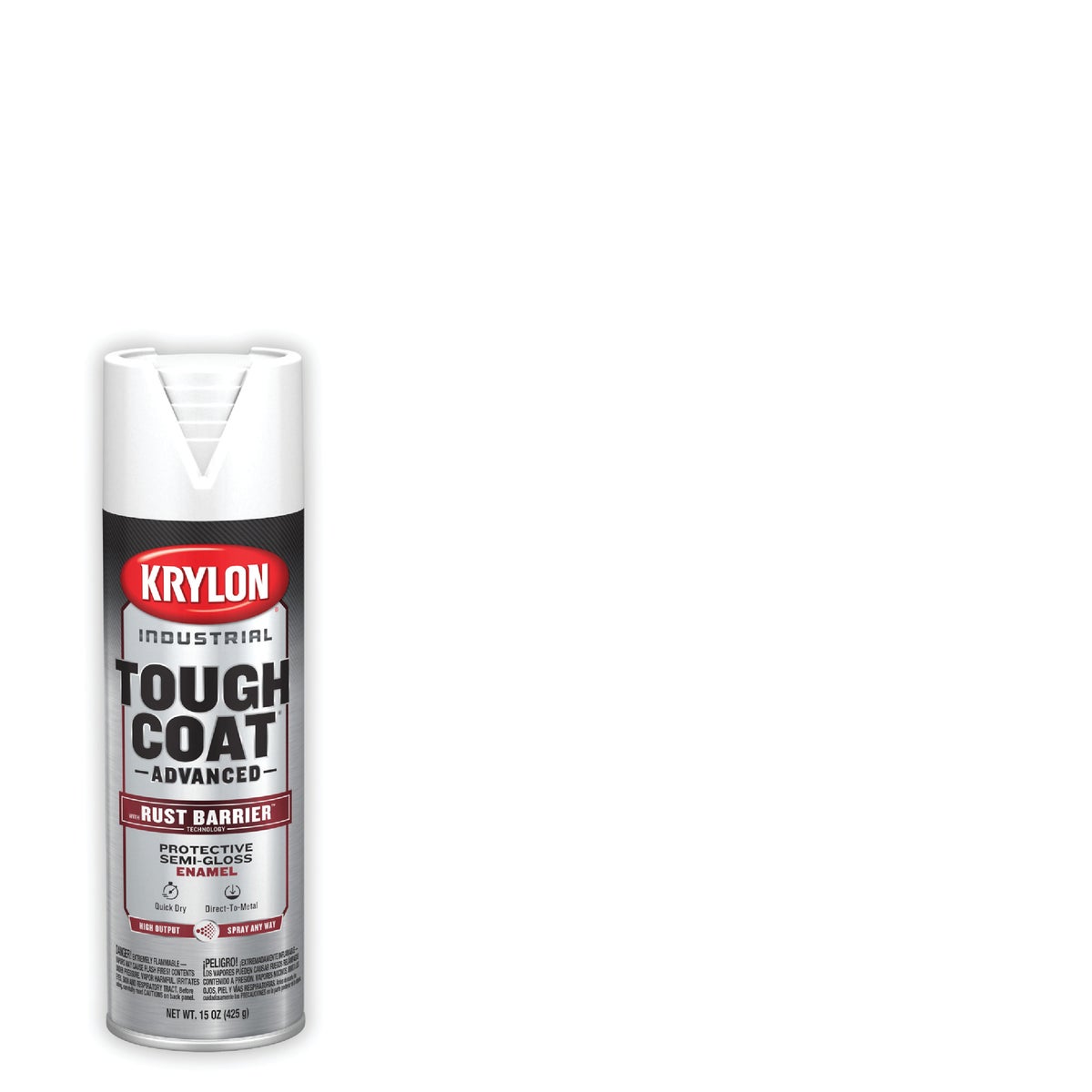 Krylon Industrial Tough Coat 15 Oz. Semi-Gloss White Rust Barrier Spray Enamel