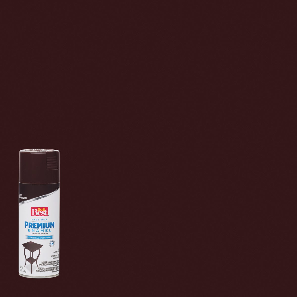 Do it Best Premium Enamel 12 Oz. Gloss Spray Paint, Java Brown