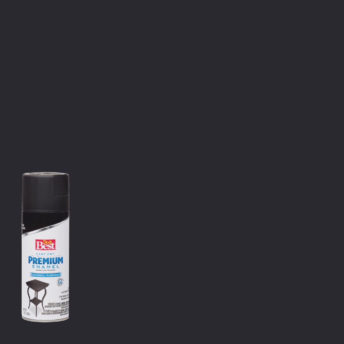 Do it Best Premium Enamel 12 Oz. Flat Spray Paint, Black
