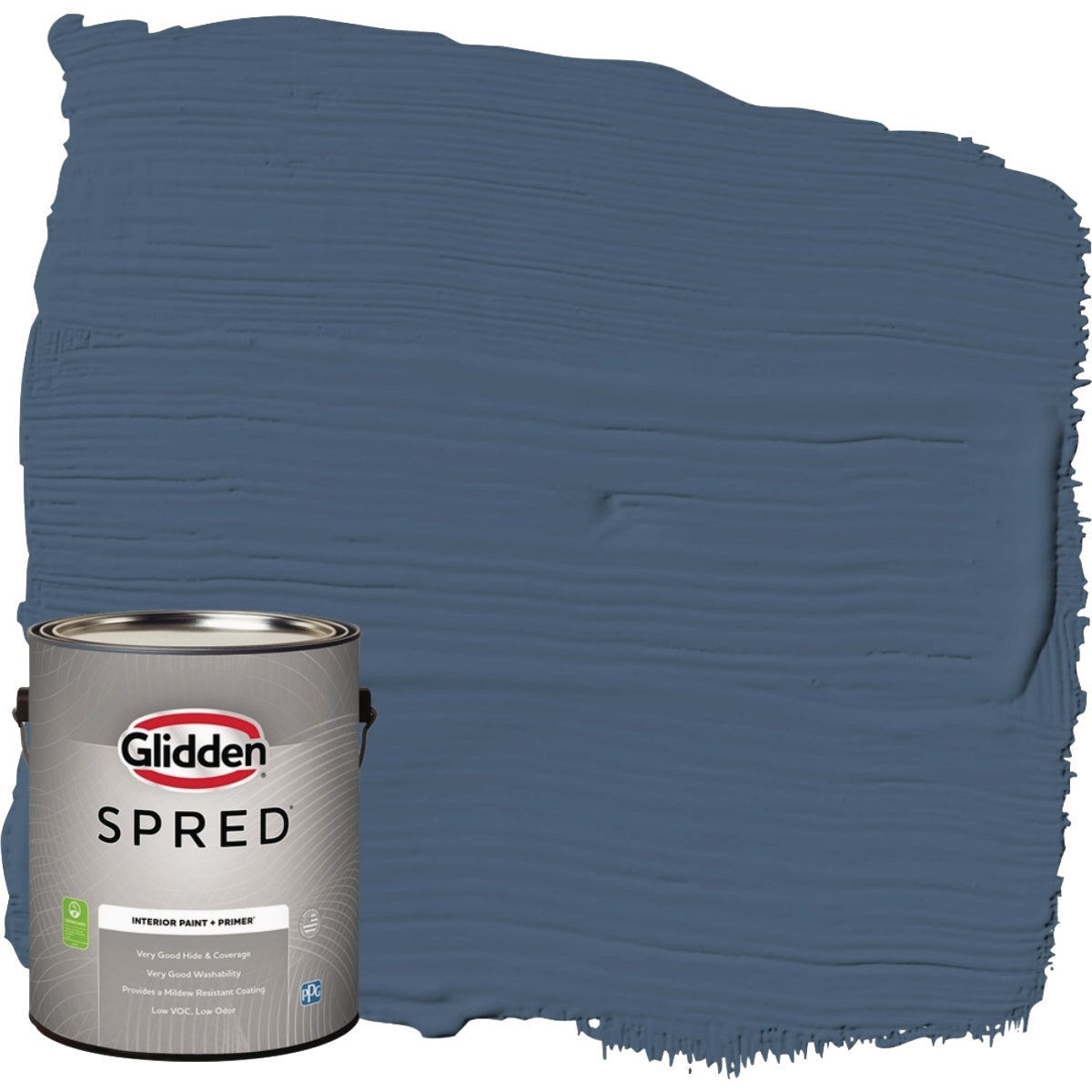 Glidden Spred Interior Grab-N-Go Paint + Primer Semi-Gloss Paint, Blue Fjord, 1 Gal.