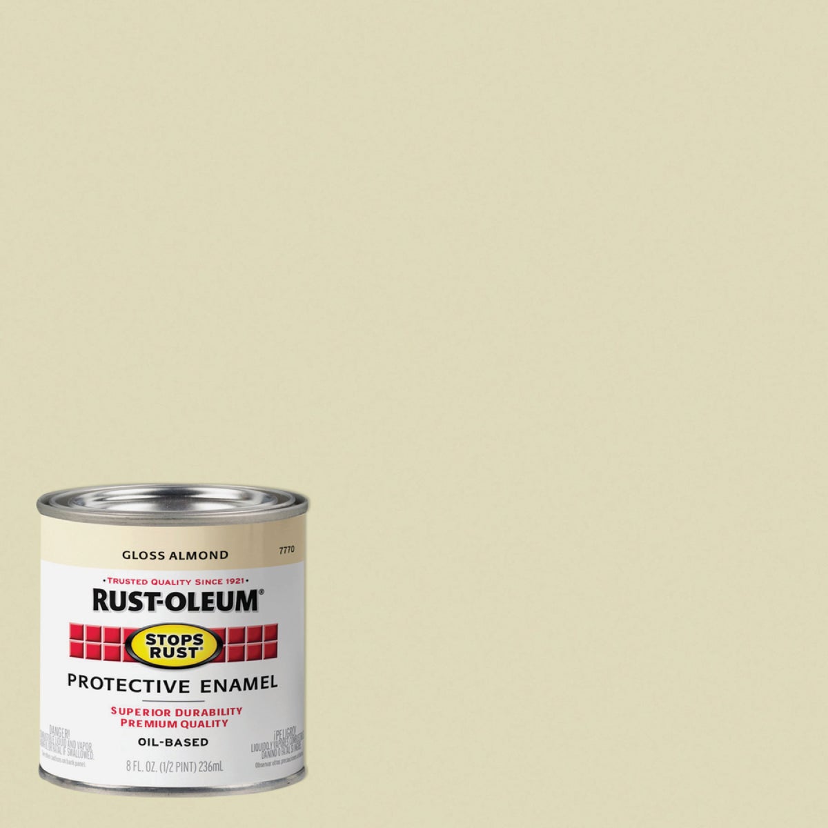 Rust-Oleum Stops Rust Oil Based Gloss Protective Rust Control Enamel, Almond, 1/2 Pt.