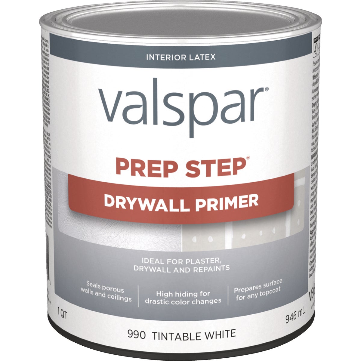 Valspar Prep Step Drywall Primer, White, 1 Qt.