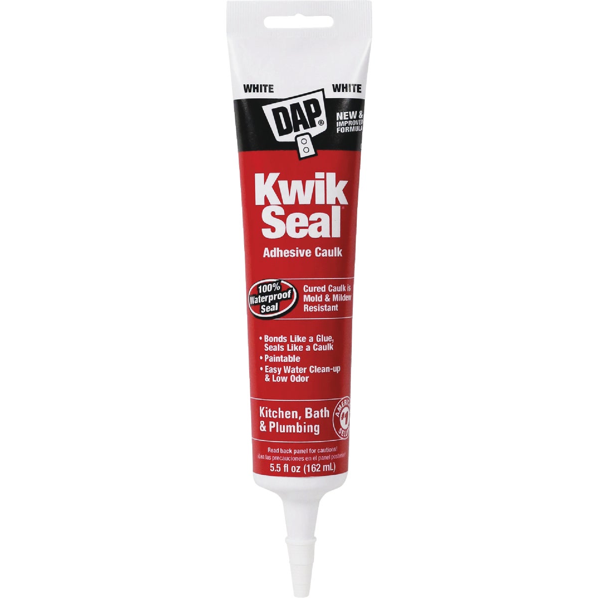 5.5OZ WHT K/B ADHV CAULK