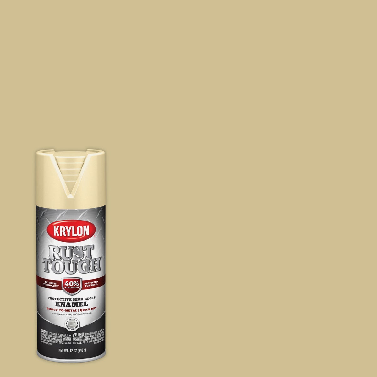 Krylon Rust Tough 12 Oz. Gloss Alkyd Enamel Spray Paint, Almond