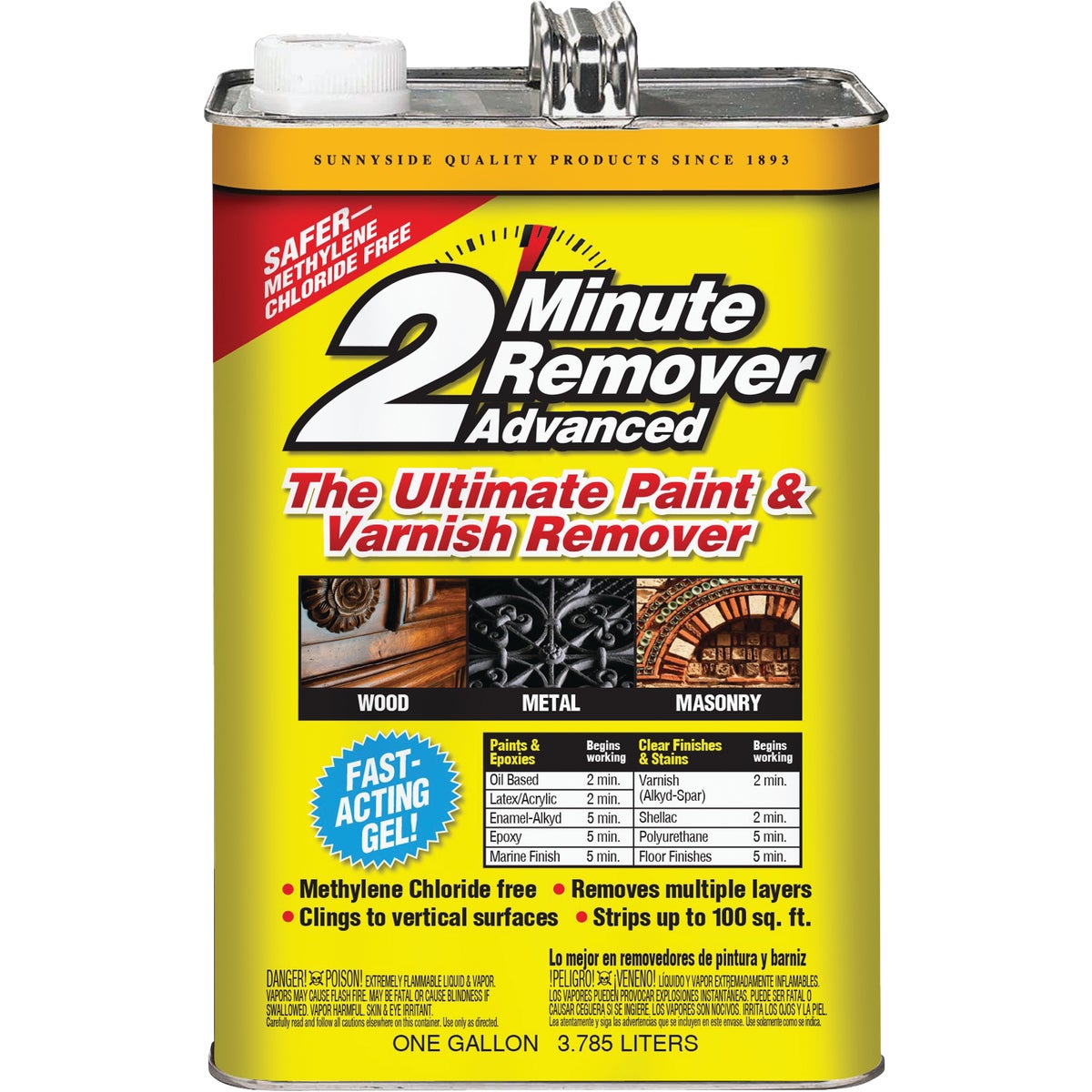 Sunnyside 2 Minute Remover Advanced Ultimate Gal. Gel Paint & Varnish Remover