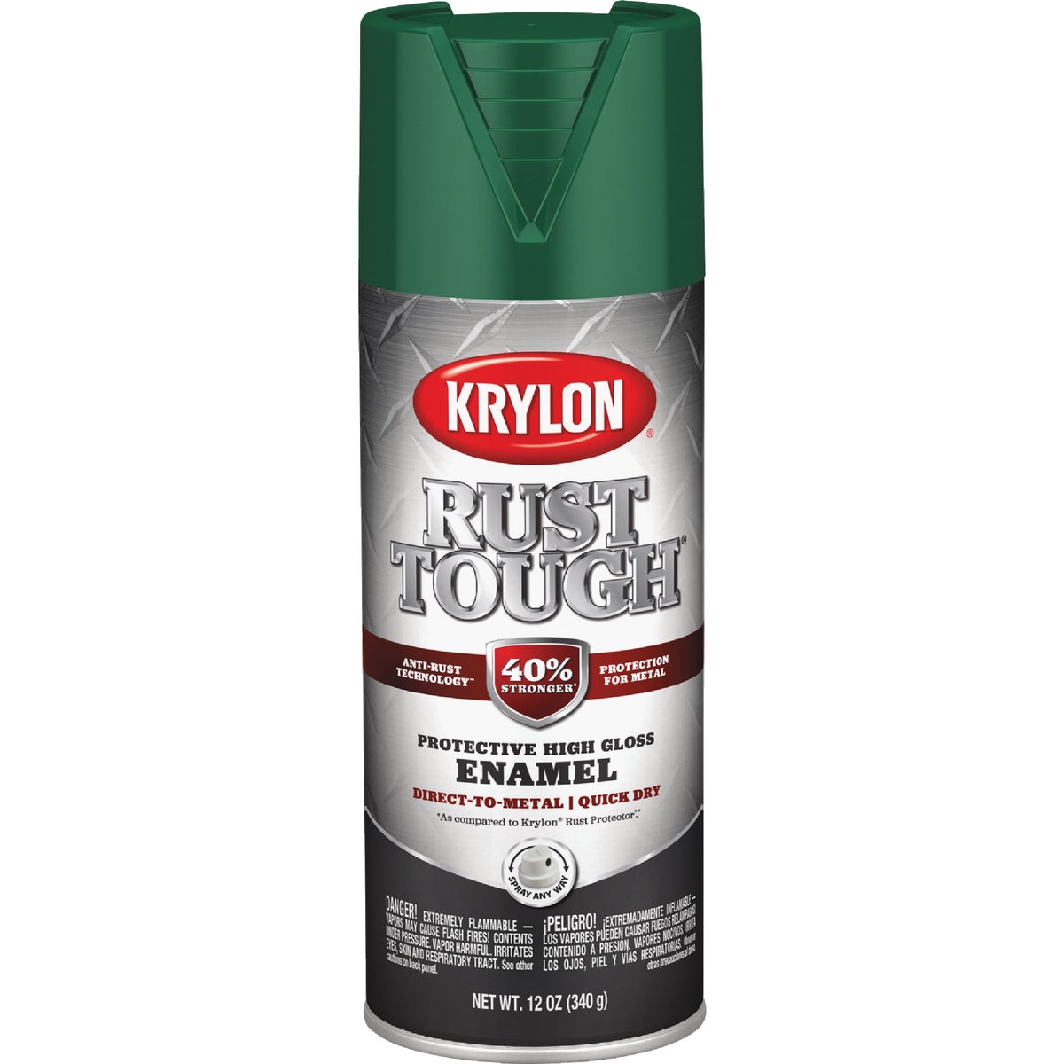 Krylon Rust Tough 12 Oz. Gloss Alkyd Enamel Spray Paint, Forest Green