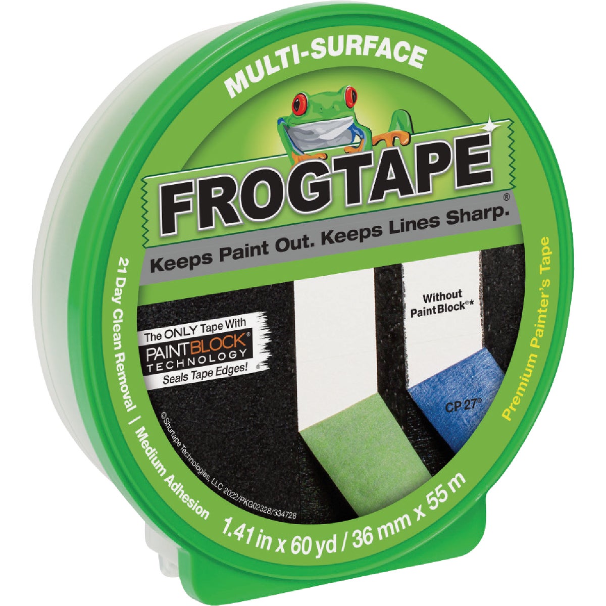 FrogTape 1.41 In. x 60 Yd. Multi-Surface Masking Tape