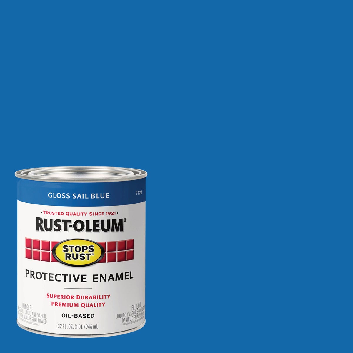 Rust-Oleum Stops Rust Oil Based Gloss Protective Rust Control Enamel, Sail Blue, 1 Qt.