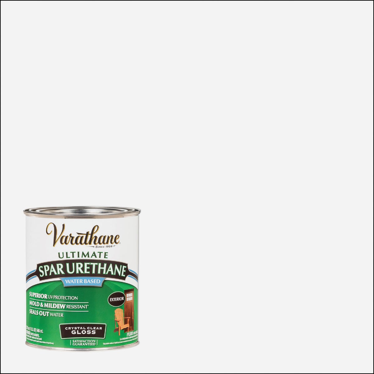 Varathane Gloss Clear Water Based Exterior Spar Urethane, 1 Qt.