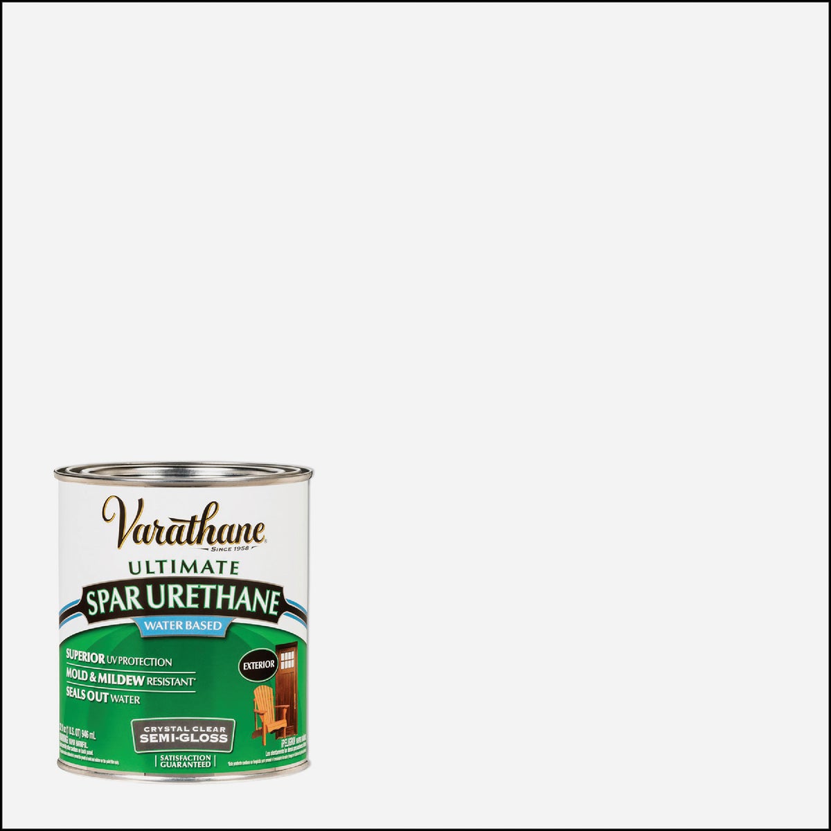 Varathane Semi-Gloss Clear Water Based Exterior Spar Urethane, 1 Qt.