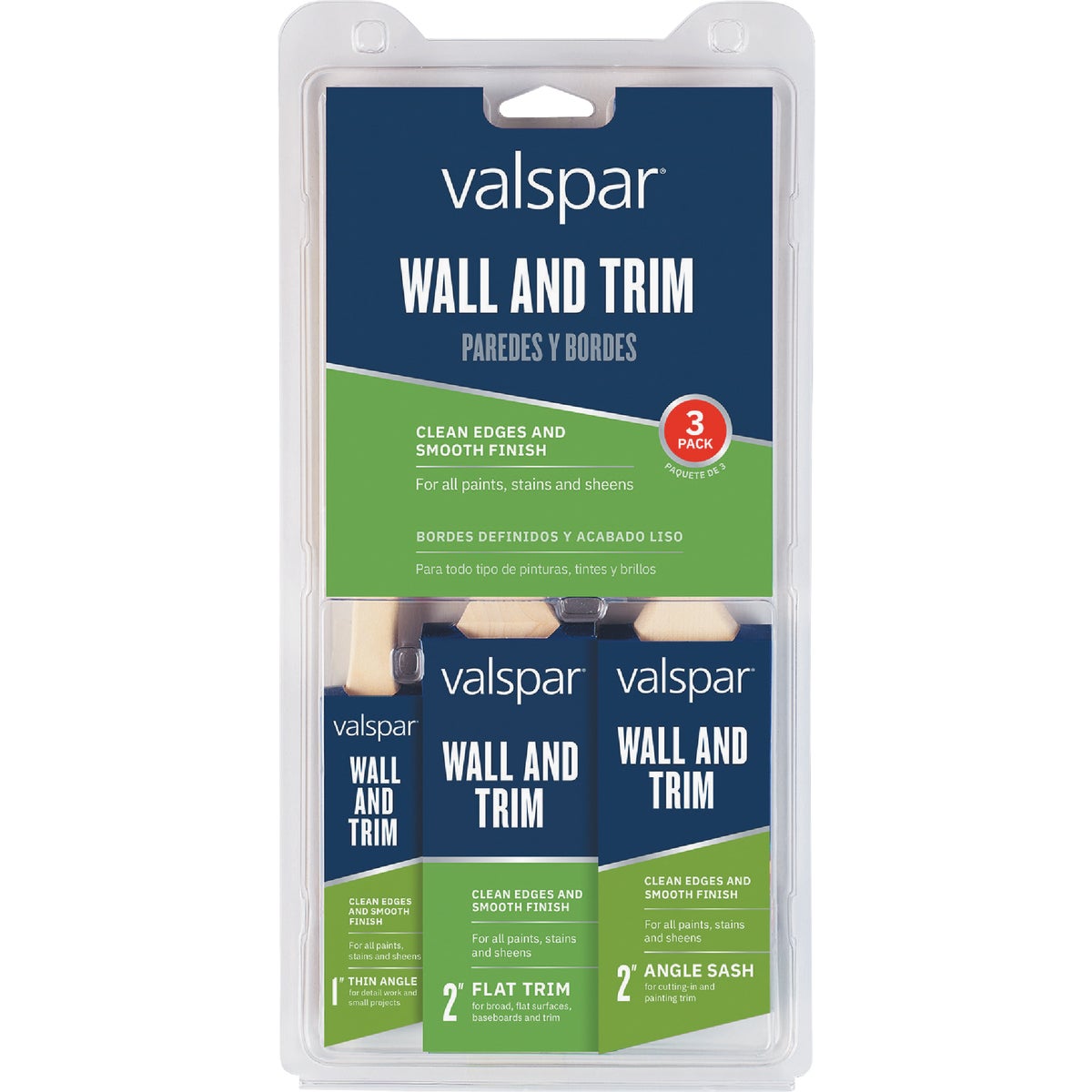 Valspar Wall And Trim Paint Brush Set (3-Pack) 