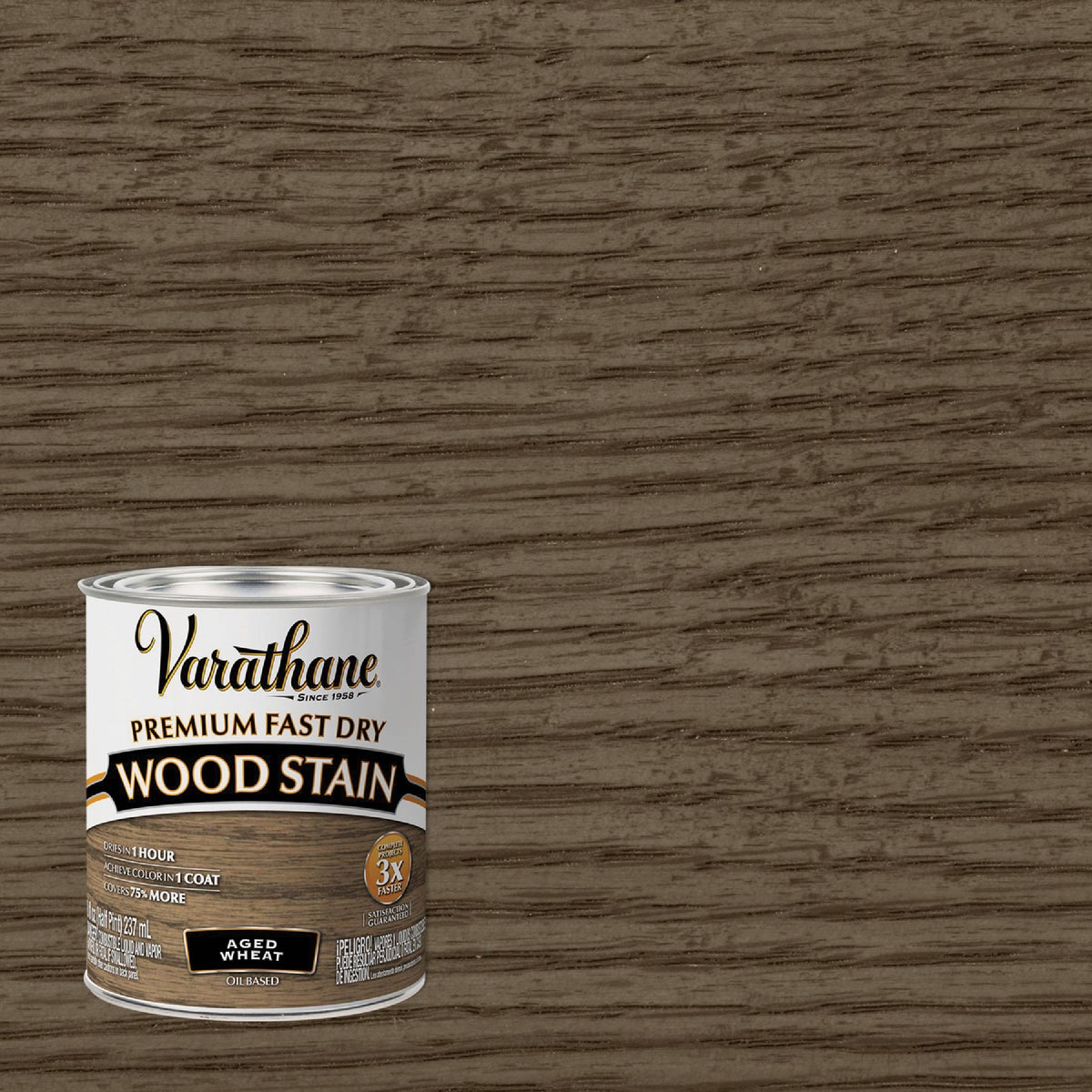 Varathane Fast Dry Aged Wheat Urethane Modified Alkyd Interior Wood Stain, 1/2 Pt.