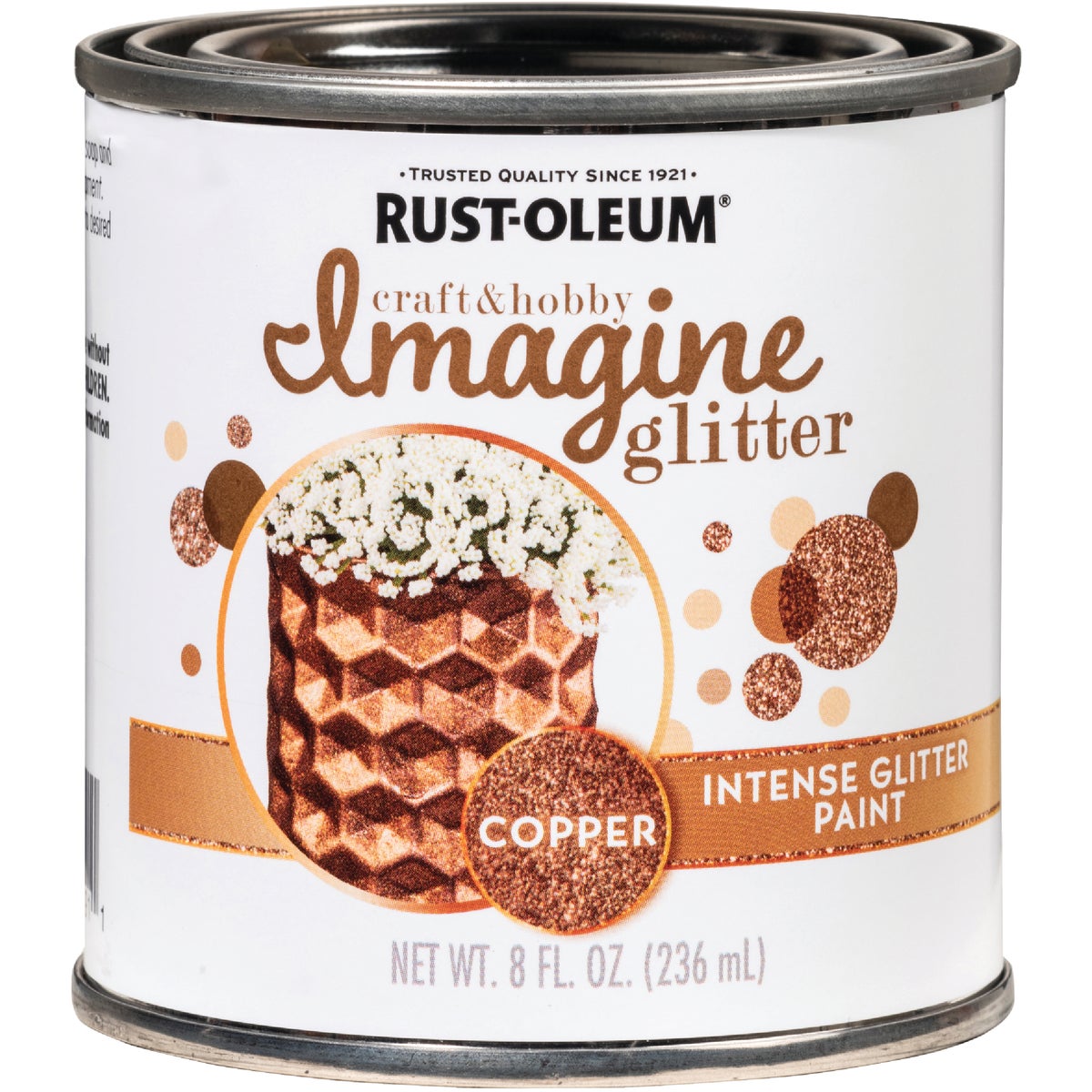 Rust-Oleum Imagine Craft & Hobby 8 Oz. Intense Copper Glitter Paint