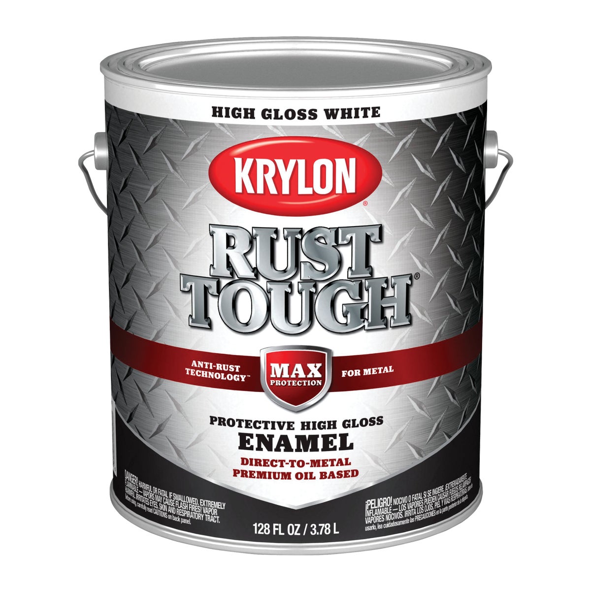 Krylon Rust Tough Oil-Based Gloss Rust Control Enamel, White, 1 Gal.