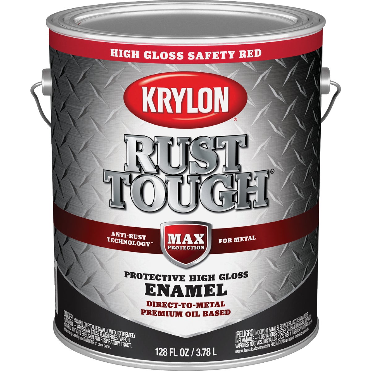 Krylon Rust Tough Gloss Anti-Rust  Safety Color Rust Control Enamel, Safety Red, 1 Gal.