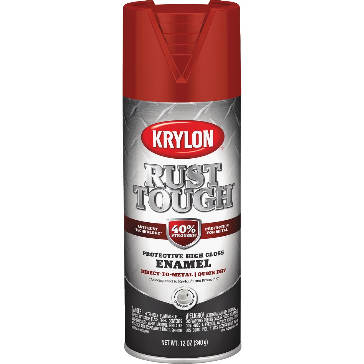 Krylon Rust Tough 12 Oz. Gloss Alkyd Enamel Spray Paint, Cherry Red
