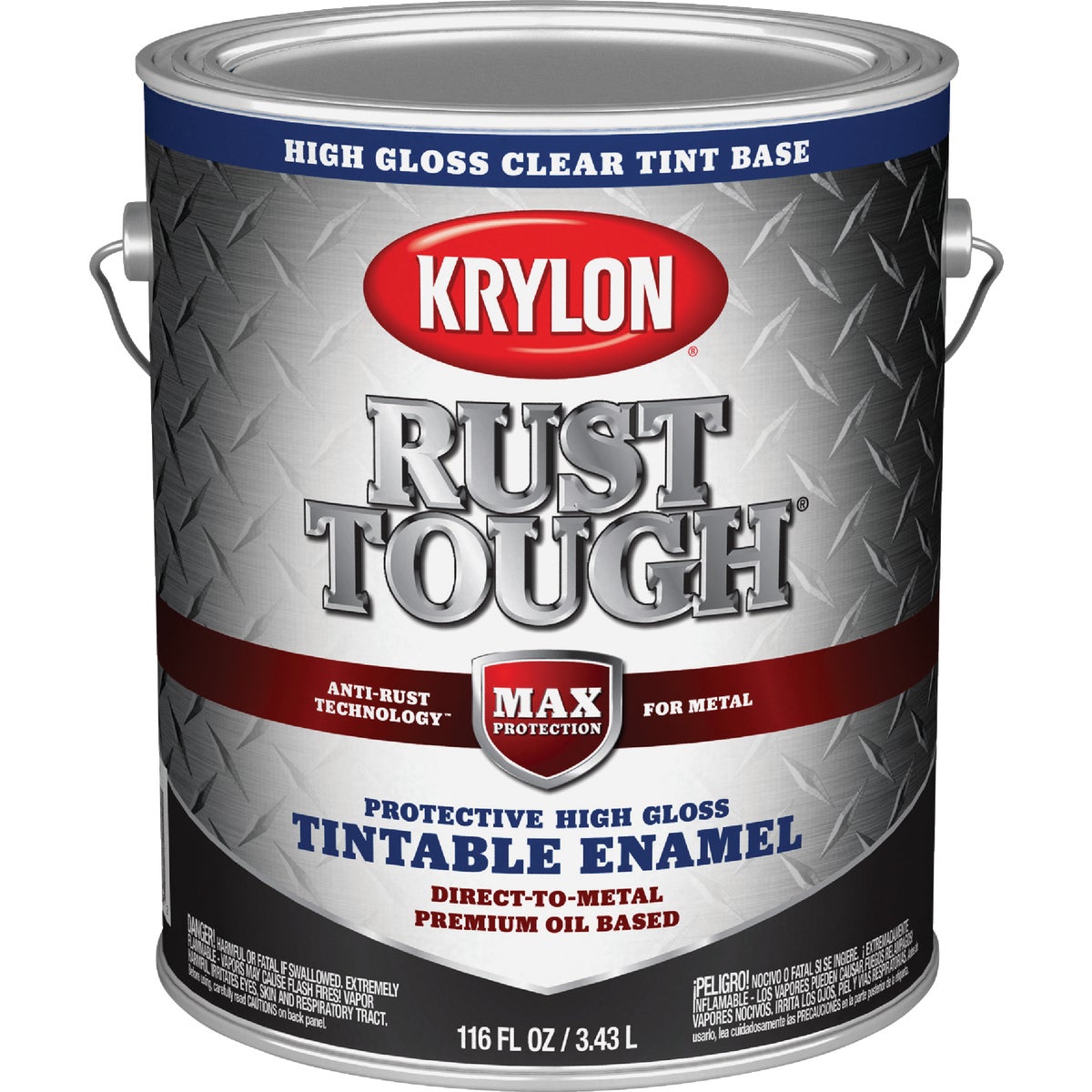 Krylon Rust Tough  Oil-Based Gloss  Rust Control Enamel, Clear Base, 1 Gal.