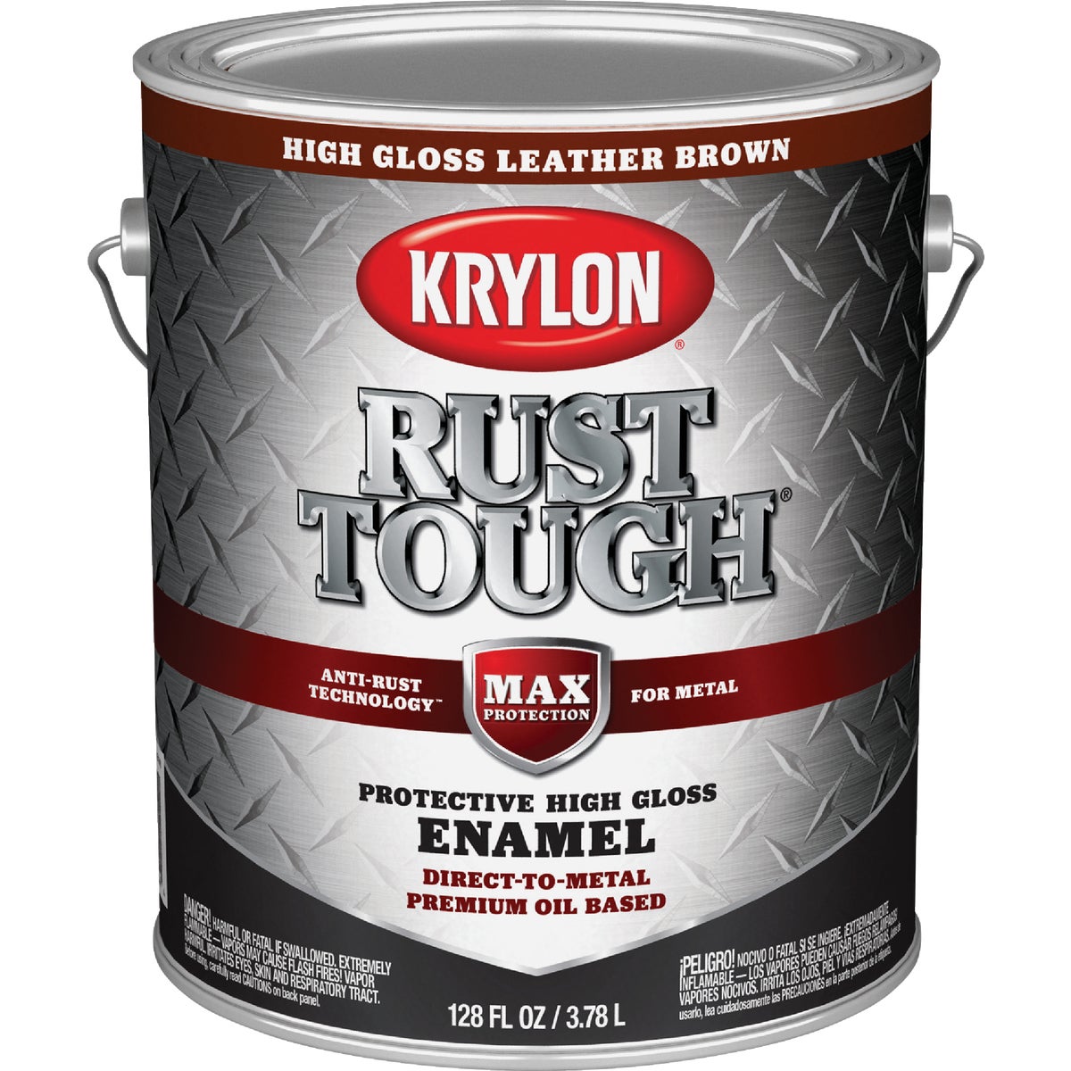 Krylon Rust Tough Oil-Based Gloss Rust Control Enamel, Brown, 1 Gal.