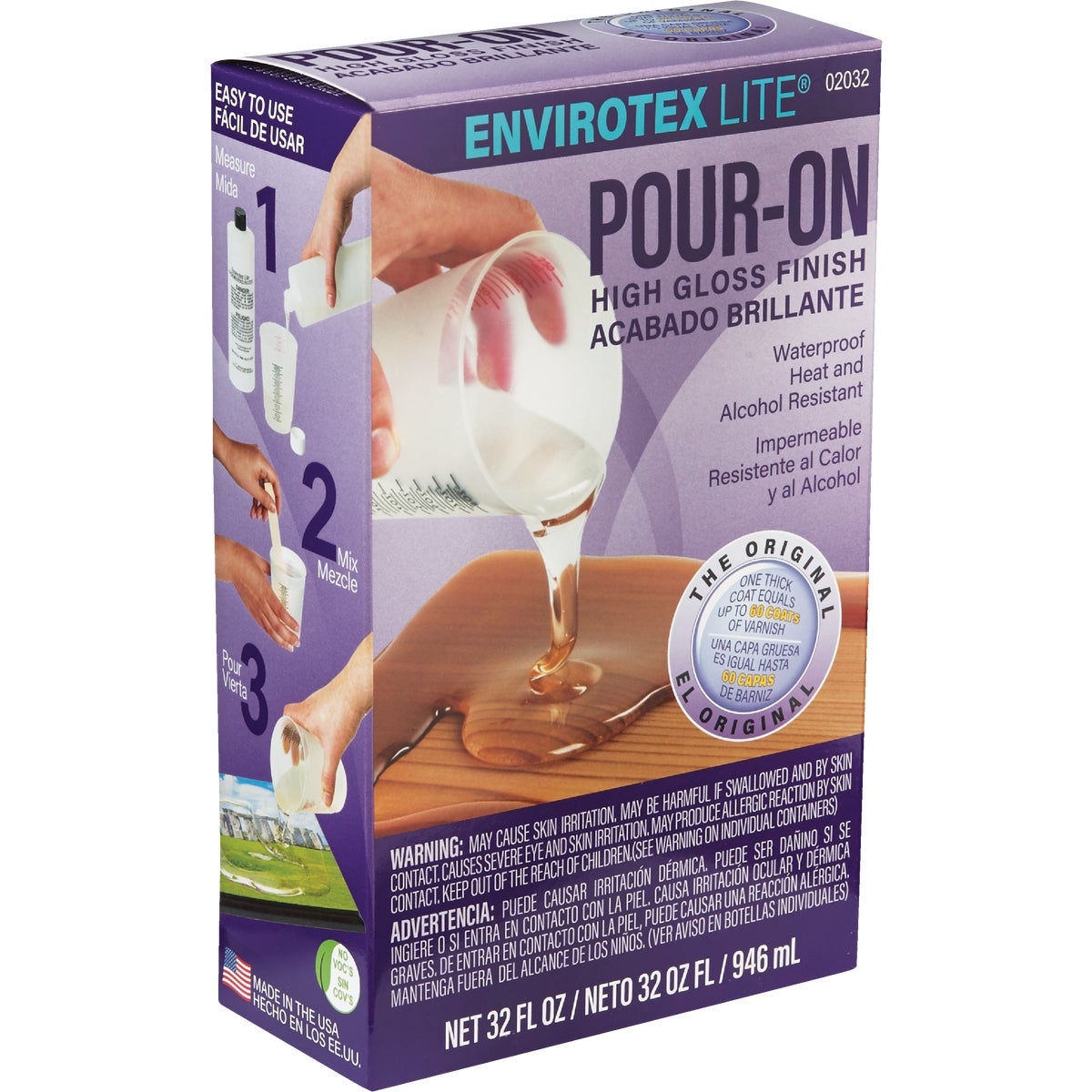 32OZ CLR POUR-ON FINISH