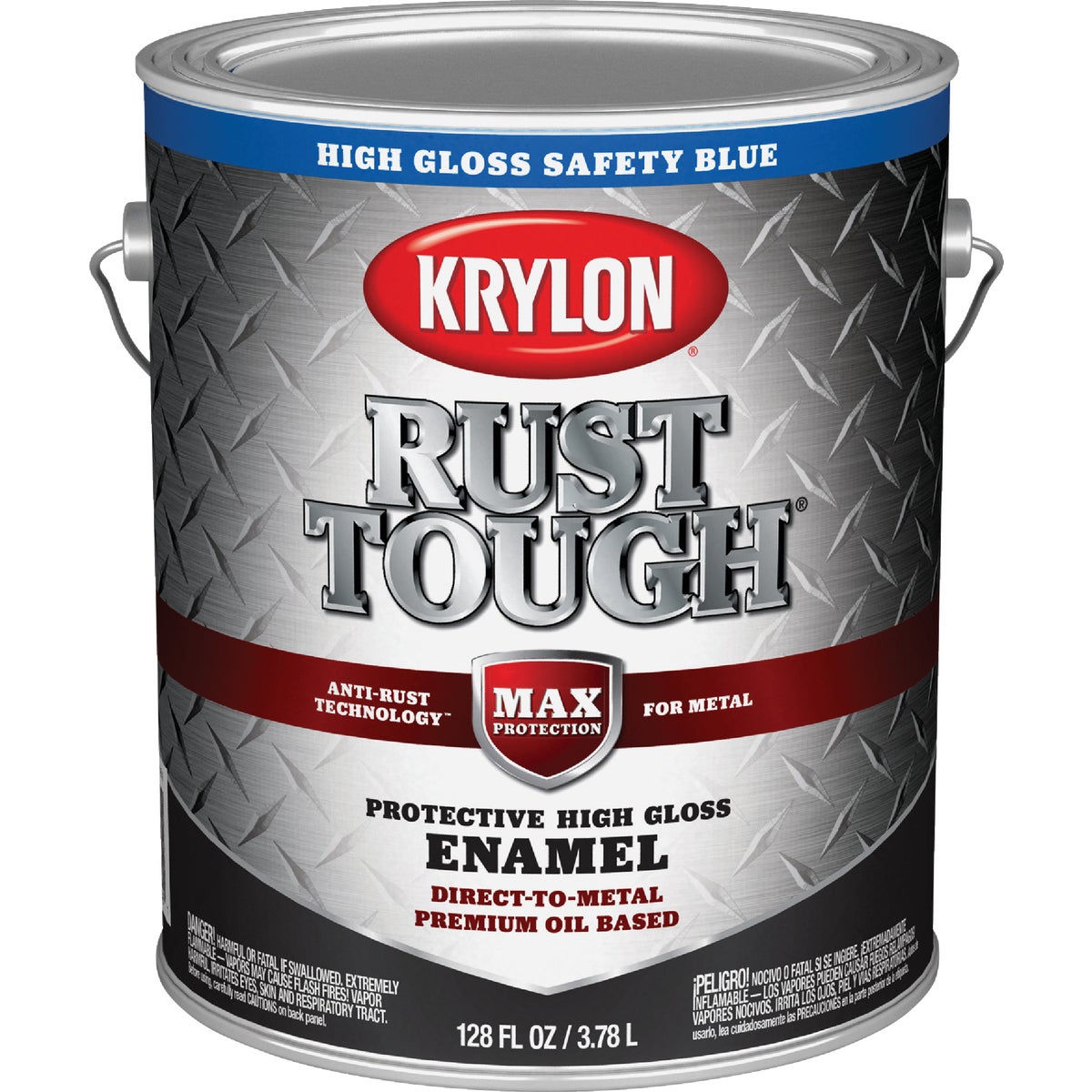 Krylon Rust Tough Gloss Anti-Rust Safety Color Rust Control Enamel, Safety Blue, 1 Gal.