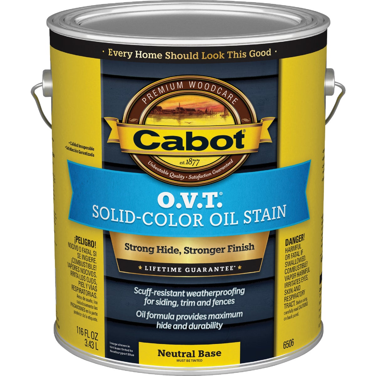 Cabot O.V.T. Solid Color Oil Exterior Stain, Neural Base, 1 Gal.