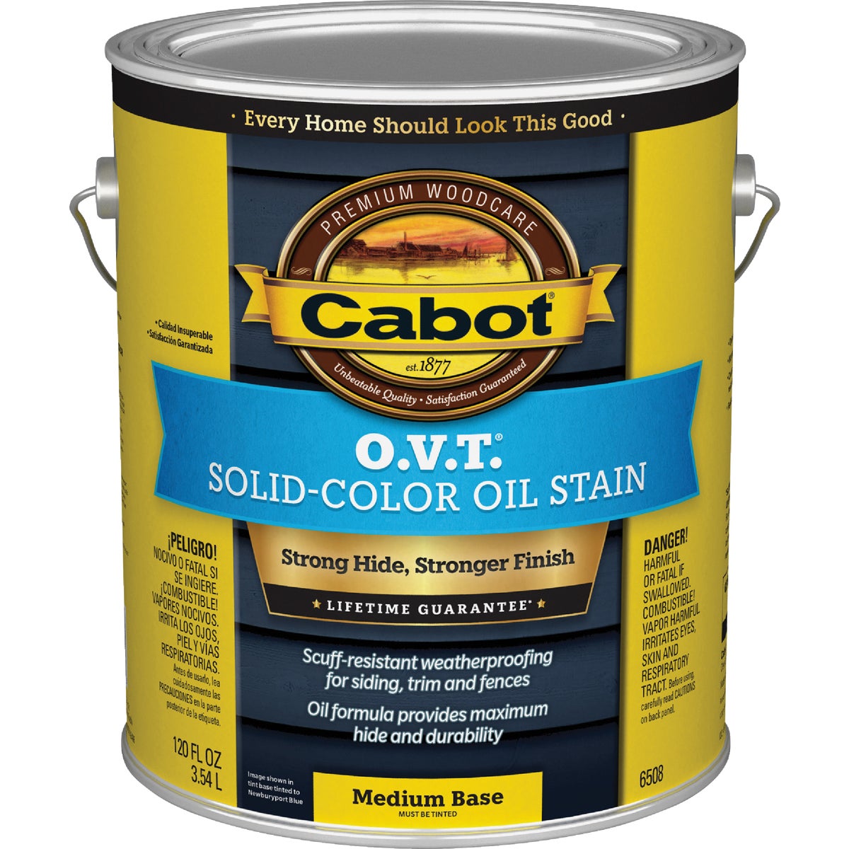 Cabot O.V.T. Solid Color Oil Exterior Stain, Medium Base, 1 Gal.