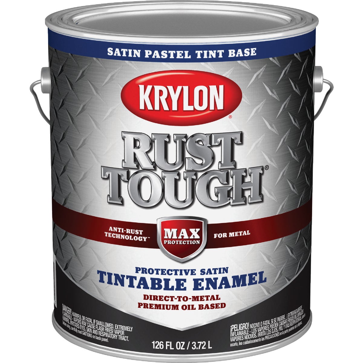 Krylon Rust Tough Oil-Based Satin Rust Control Enamel, Pastel Base, 1 Gal.