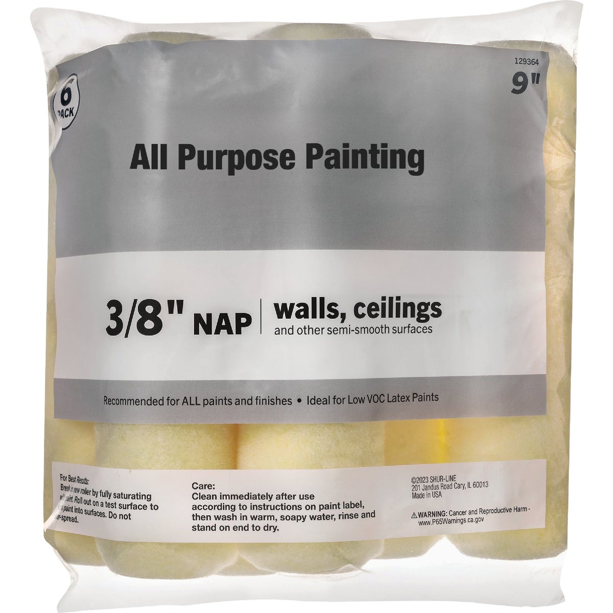 Shur-Line Basic 9 In. x 3/8 In. Knit Roller Cover