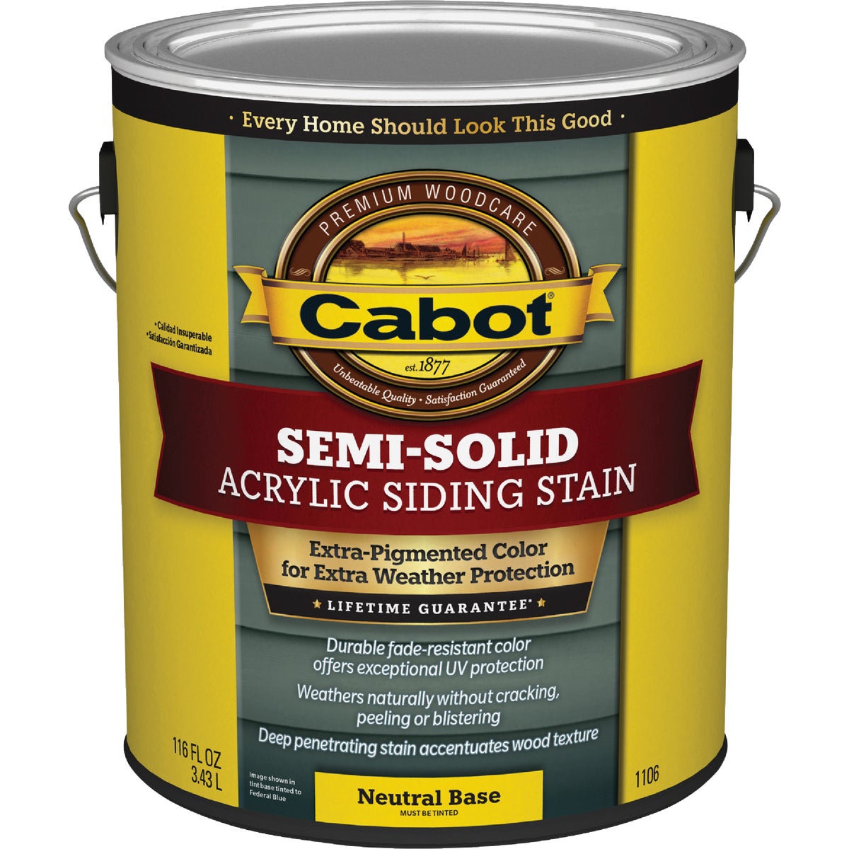 Cabot Semi-Solid Exterior Stain, 1106 Neutral Base, 1 Gal.