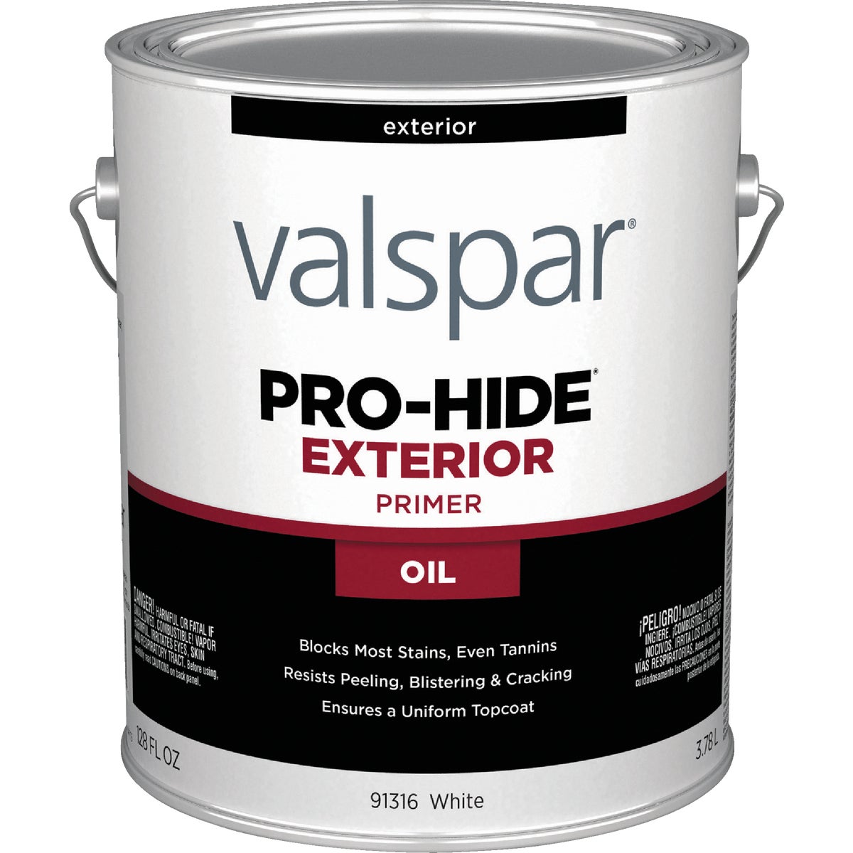 Valspar Pro-Hide Exterior Oil Based Primer, White, 1 Gal.