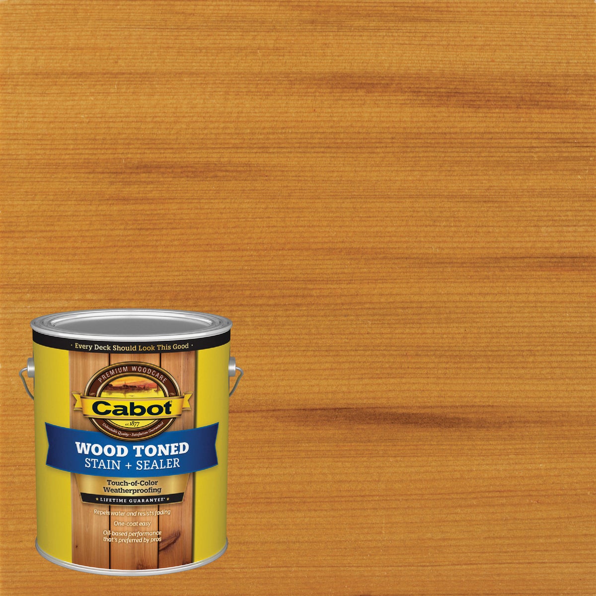 Cabot Alkyd/Oil Base Wood Toned Deck & Siding Stain, Cedar, 1 Gal.