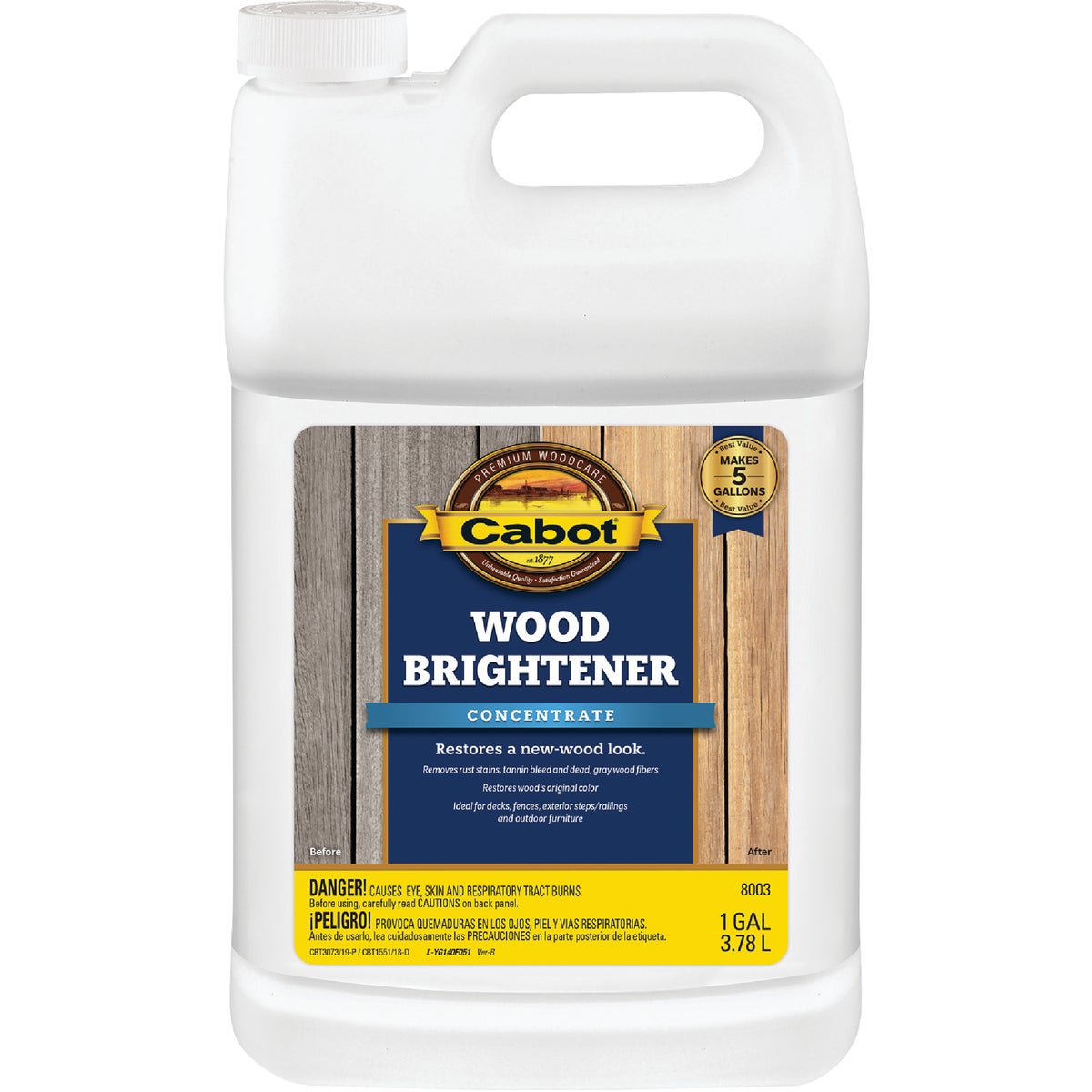 Cabot Problem-Solver 1 Gal. House & Deck Wood Brightener Concentrate
