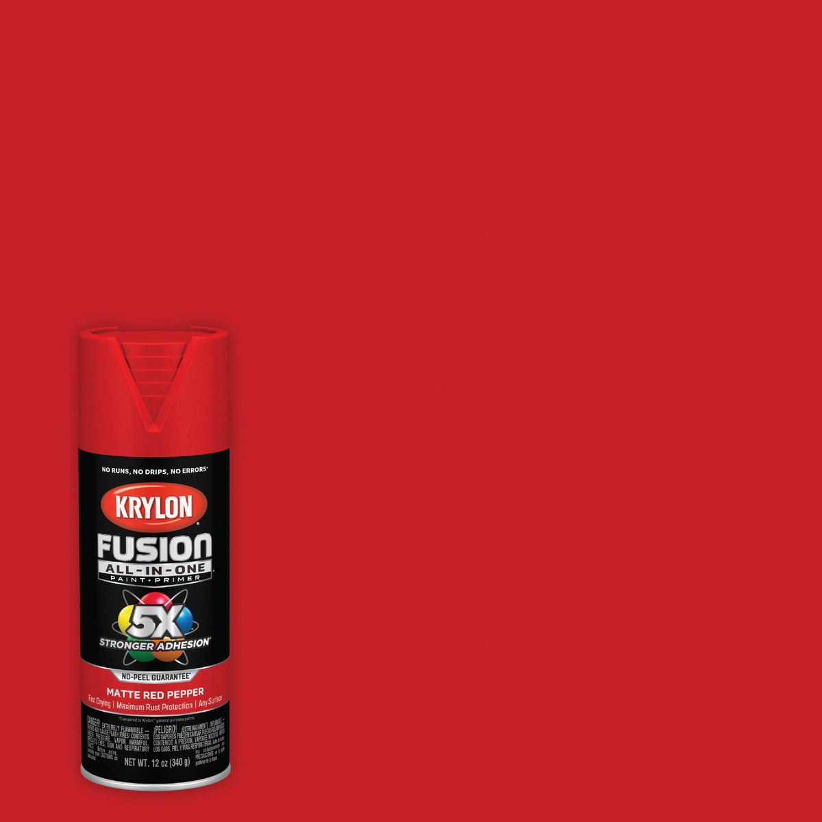 Krylon Fusion All-In One 12 Oz. Matte Spray Paint, Red Pepper