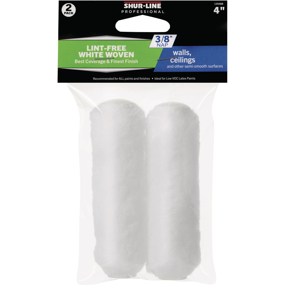 Shur-Line Best 4 In. x 3/8 In. Mini Woven Roller Cover (2-Pack)