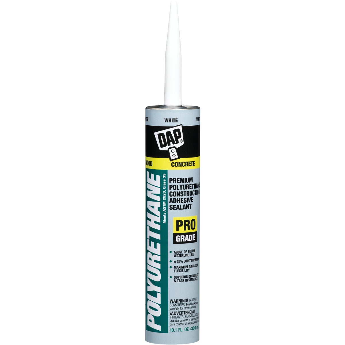 DAP 10.1 Oz. Premium Polyurethane Construction Adhesive Sealant, White