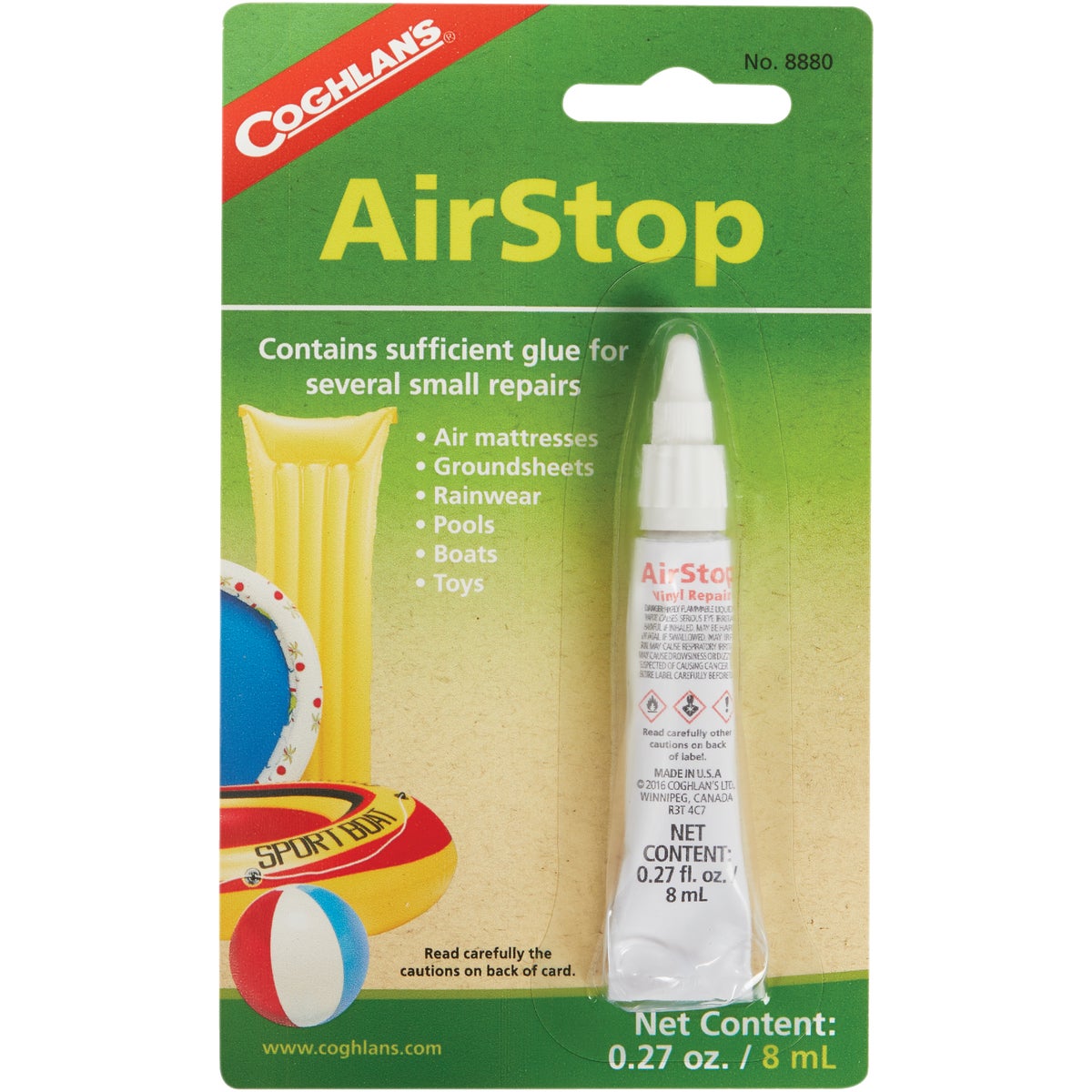 Coghlans AirStop 0.27 Oz. Gel PVC Vinyl Repair