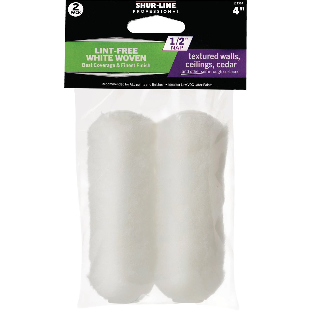 Shur-Line Best 4 In. x 1/2 In. Woven Roller Cover (2-Pack)