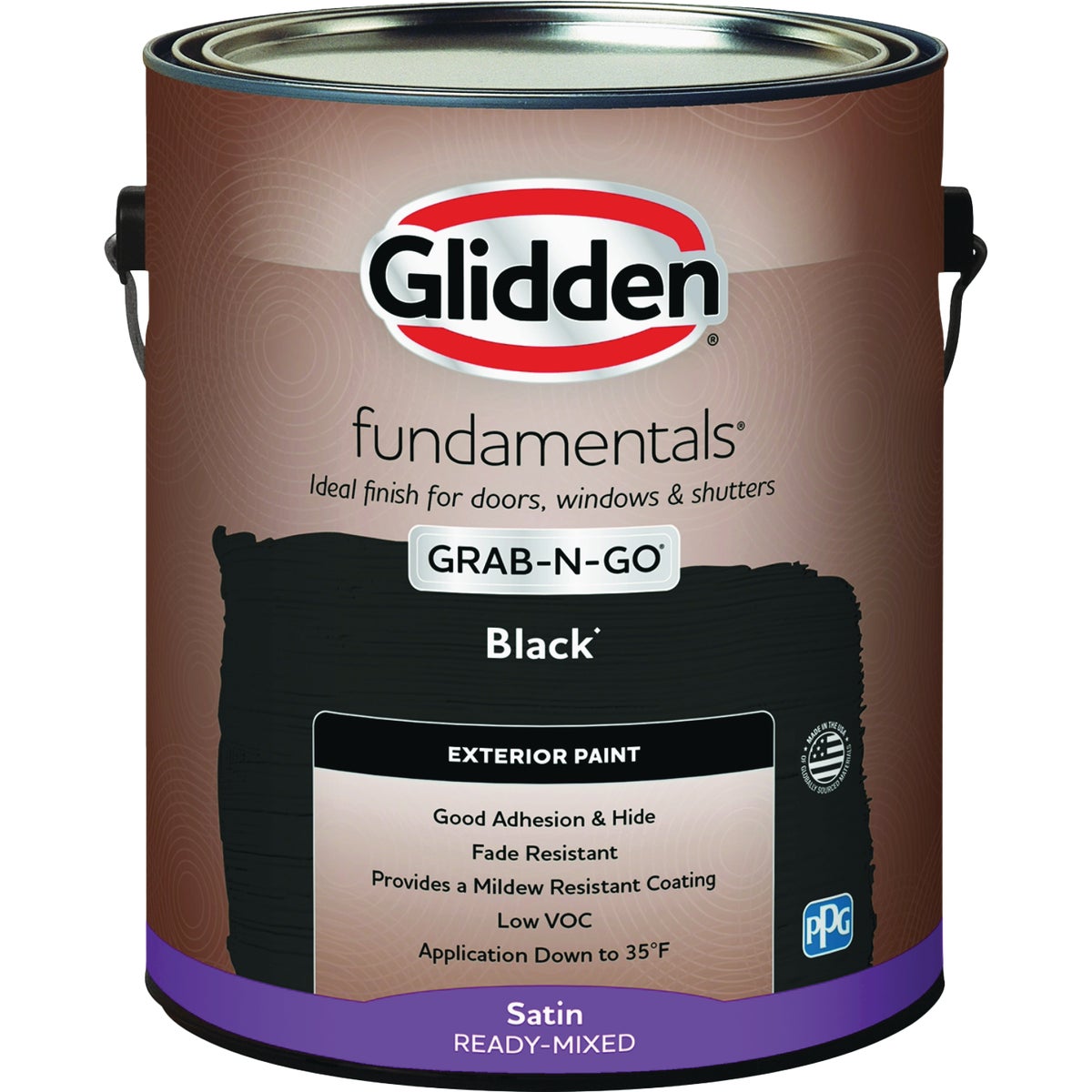 Glidden Fundamentals Exterior Grab-N-Go Black Satin GL
