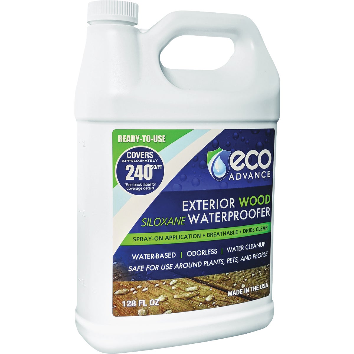 Eco Advance Exterior Wood Water Repellent Sealer, 1 Gal., Clear