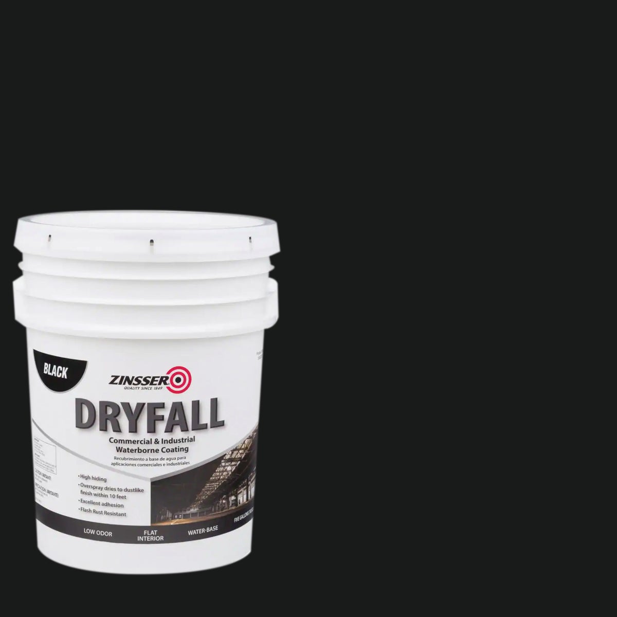 Zinsser Dryfall 5 Gal. Black Commercial and Industrial Waterborne Coating