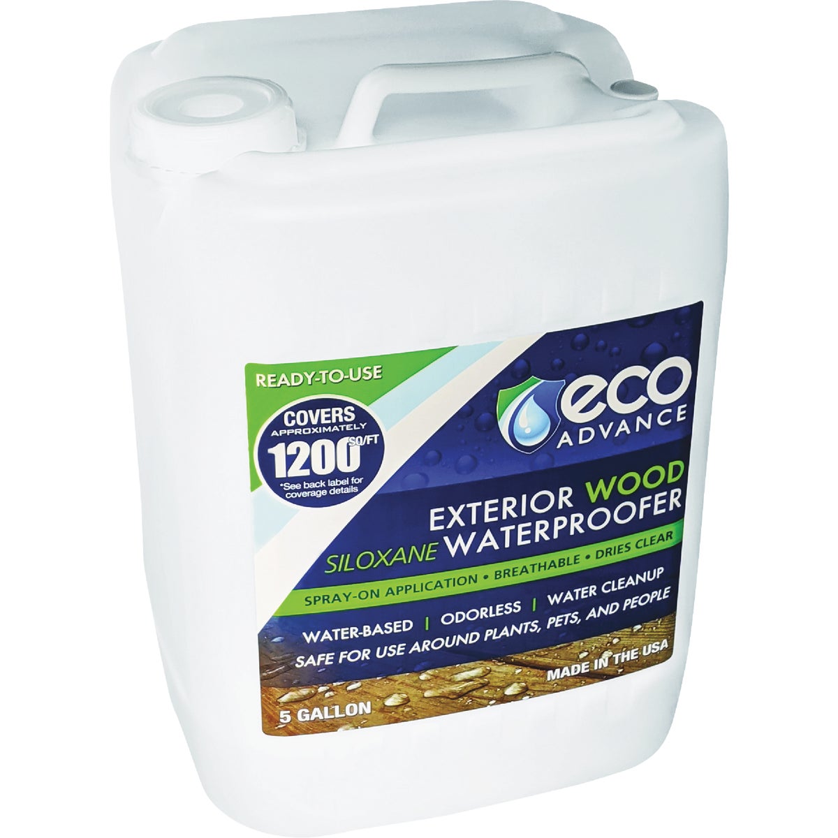 Eco Advance Exterior Wood Water Repellent Sealer, 5 Gal., Clear