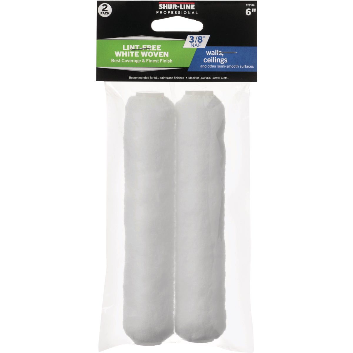 Shur-Line Best 6 In. x 3/8 In. Woven Roller Cover (2-Pack)
