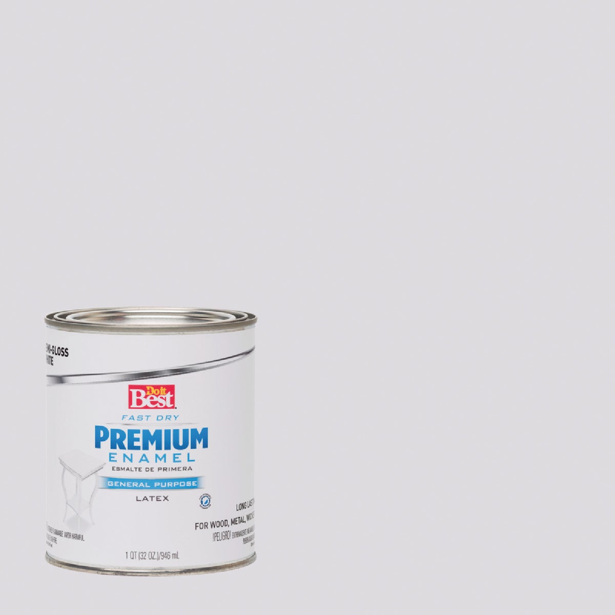 Do it Best Fast Dry Acrylic Latex Semi-Gloss Premium Enamel, White, 1 Qt.