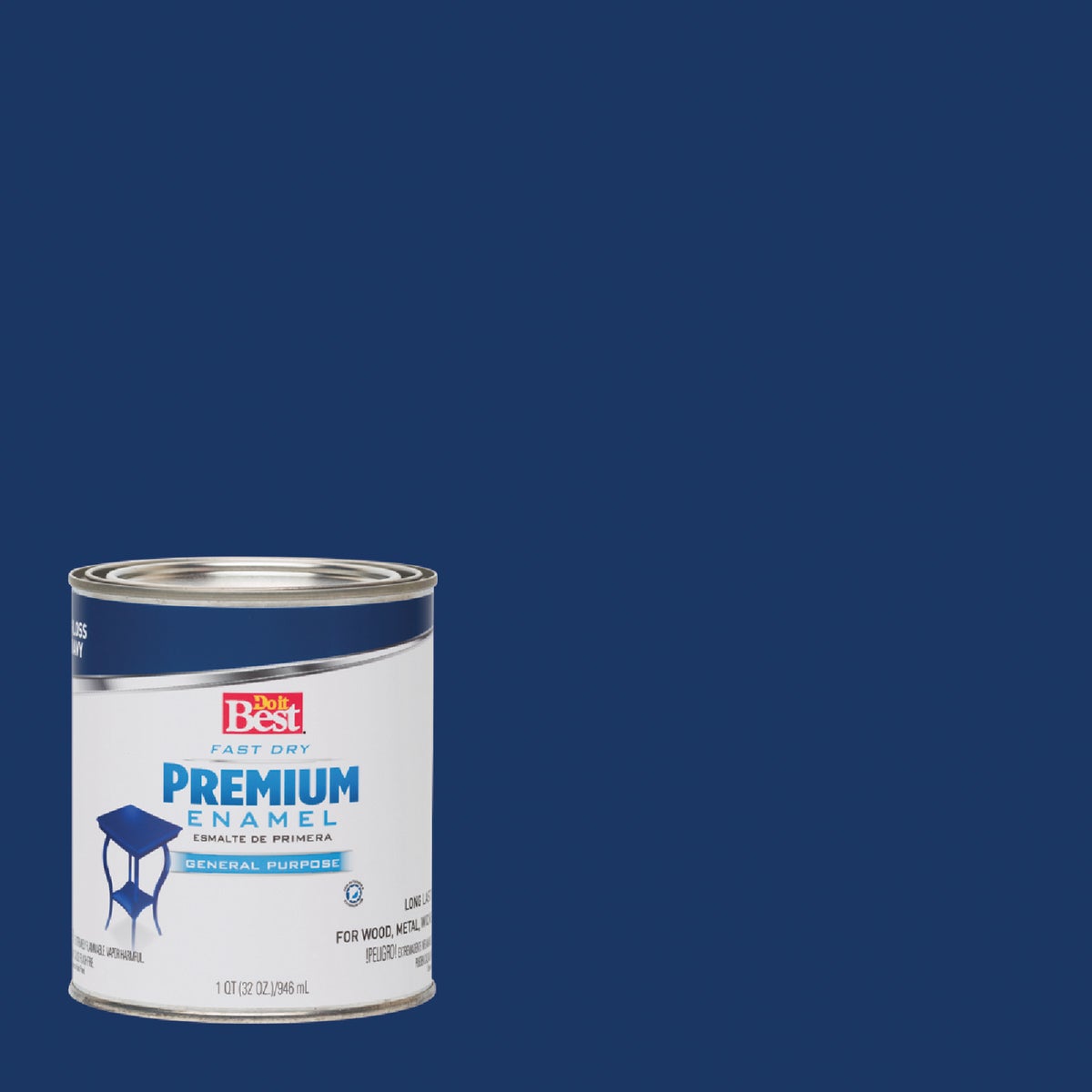 Do it Best Fast Dry Acrylic Latex Gloss Premium Enamel, Navy Blue, 1 Qt.