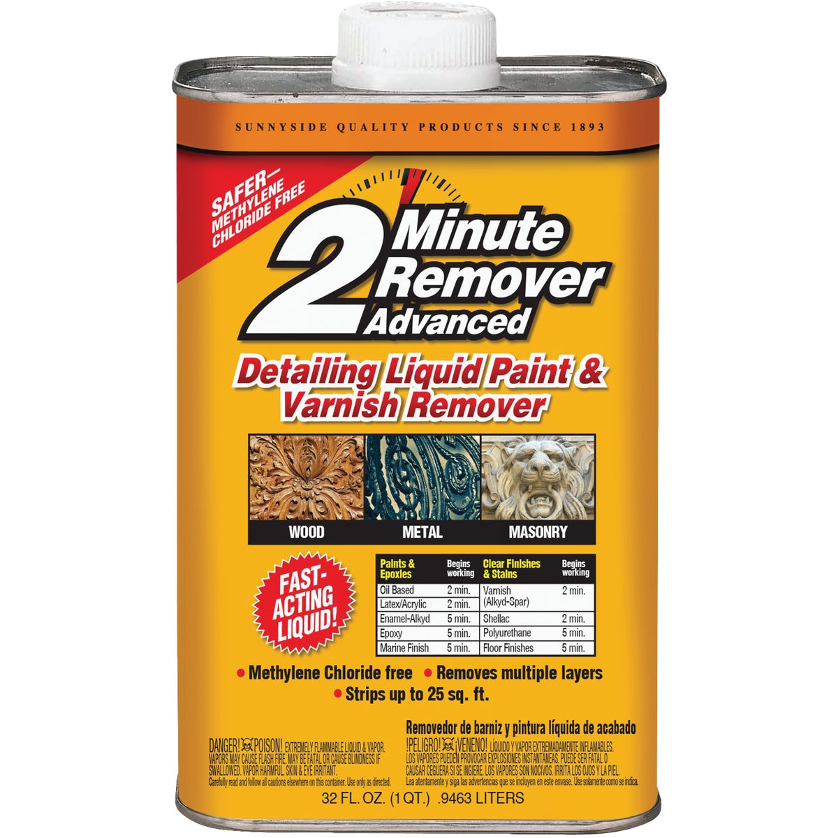 Sunnyside 2 Minute Remover Advanced Detailing Qt. Liquid Paint & Varnish Remover