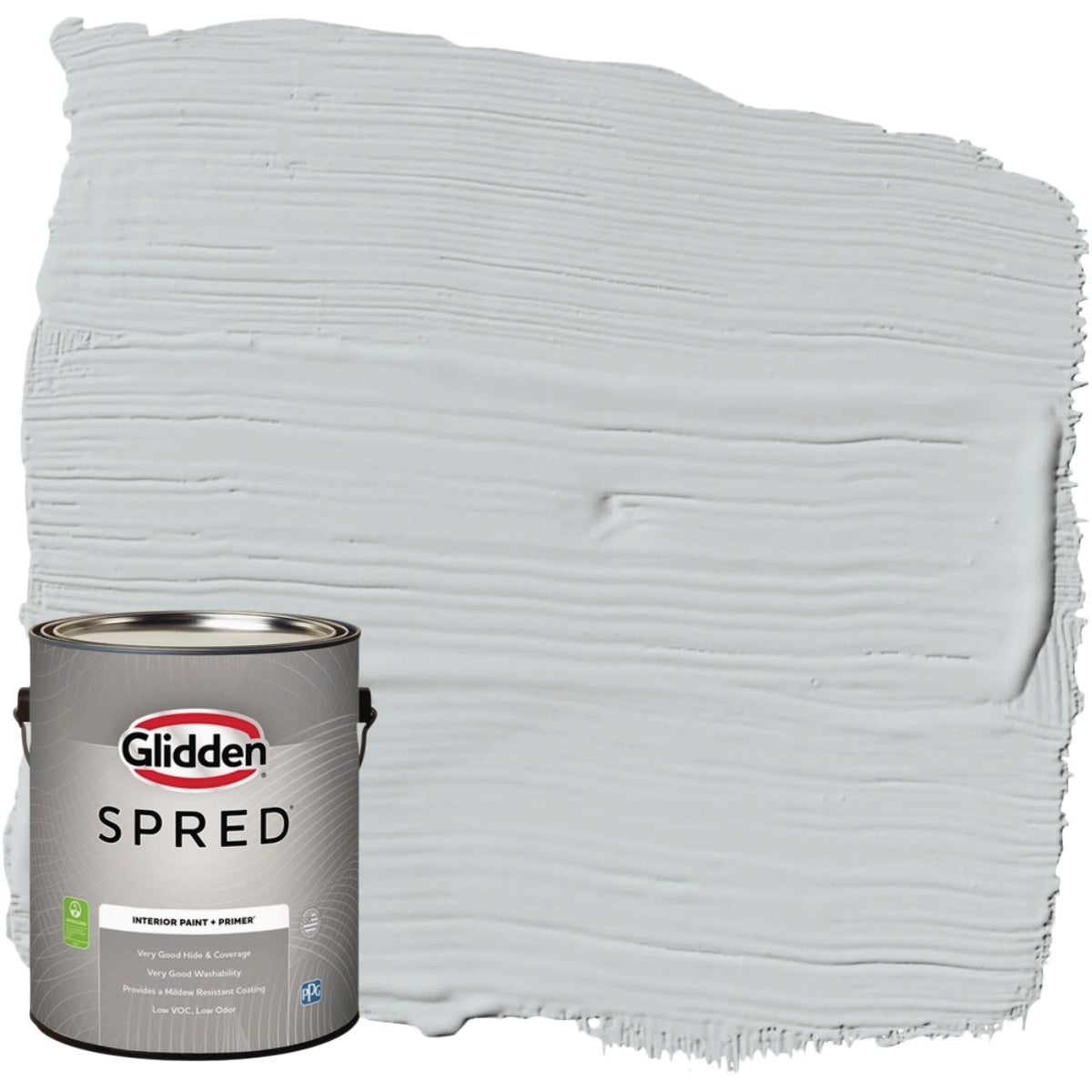 Glidden Spred Interior Grab-N-Go Paint + Primer Semi-Gloss Paint, Ghost Whisperer, 1 Gal.
