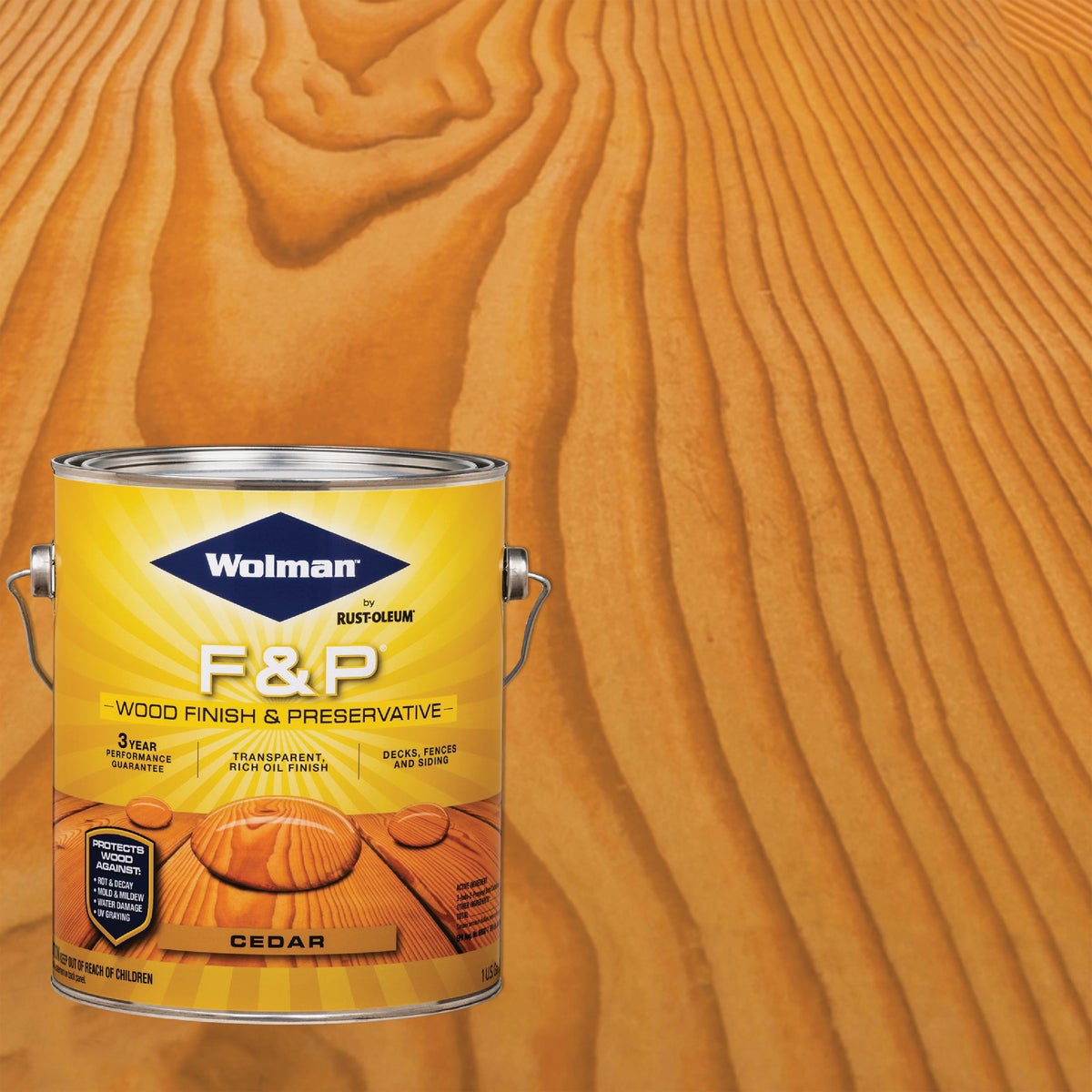 Wolman F&P Transparent Wood Finish And Preservative, Cedar, 1 Gal.